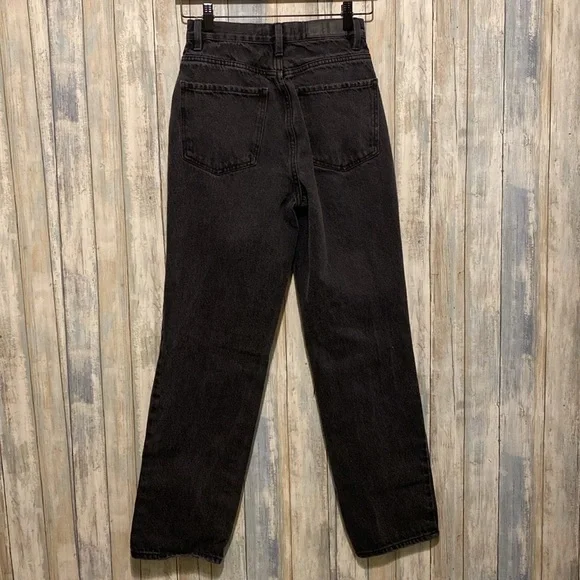 Womens NWOT PacSun Eco Black Distressed Dad Jeans | Size 26 - Picture 6 of 11